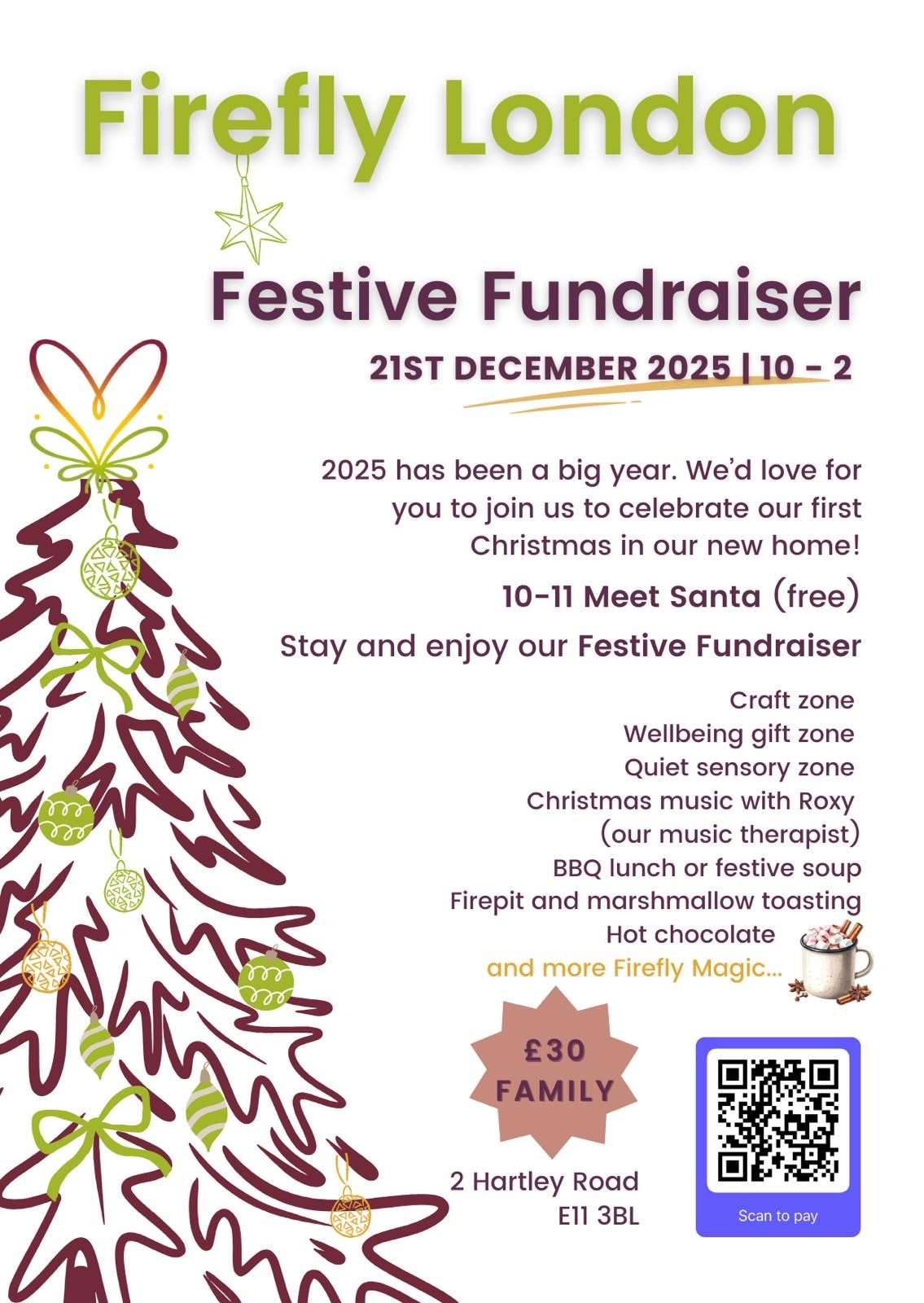 Firefly London - Festive fundraiser
